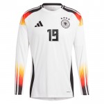 Günstige Fußballtrikots Deutschland Sane 19 Heimtrikot EURO 2024 Langarm